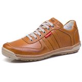 Sapatênis Casual Conforto Couro Marrom Claro - Rt3002flocas