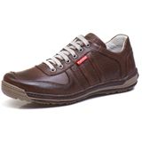 Sapatênis Casual Conforto Couro Marrom - Rt3002flocfe