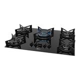 Cooktop A Gás Fischer Fit Line Tripla Chama Com 5 Bocas Preto Bivolt 36340[102674]