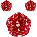Tigela Plastico Ondulada Figuras Natalinas 3 Peca 15,5x3,5cm
