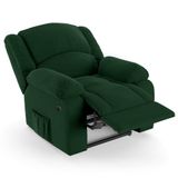 Poltrona Do Papai Reclinável Pietra Power Elétrica Usb Fh9 Veludo Verde - Mpozenato
