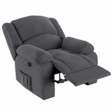 Poltrona Do Papai Reclinável Pietra Zero Wall Fh9 Veludo Cinza - Mpozenato