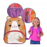 Mochila Infantil Escolar Com Alças Animais Diversão