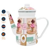 Bule Esmaltado Com Indução Cake Premium Café Chá 1,2 Litros