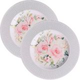 Jogo Pratos Sobremesa Lanche 12 Pessoas 12peças Ornatta 21cm