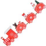 Decoração Trem Locomotiva Vermelho Enfeite De Madeira 19cm