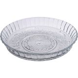 Fruteira Redonda Centro De Mesa Em Vidro Transparente 30cm