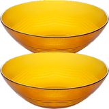 Kit 10 Tigela Sobremesa Pequena Bowl Âmber Em Vidro De 600ml