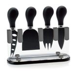 Conjunto De 4 Facas Para Queijo Kenya Preto