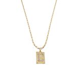 Cordão 50cm Masculino Feminino Pingente Letra C Banhado Ouro