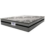 Colchão Casal King Gazin Com Molas Ensacadas Rubi 193x203x32cm Cinza/preto - Suporta Até 120 Kg Cinza