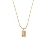 Cordão 60cm Masculino Feminino Pingente Letra J Banhado Ouro