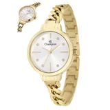 Relógio Champion Feminino Ref: Cf24288h Bracelete Dourado