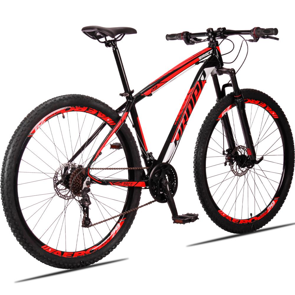 Bicicleta Dropp Race Disc H T15 Aro 29 Susp. Dianteira 21 Marchas - Preto/vermelho