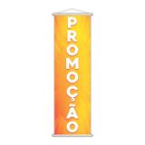 Banner Desconto Poster Lona Amarelo Publicidade 100x30cm