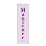 Banner Manicure Salão De Beleza Serviço Lona Lilás 100x30cm