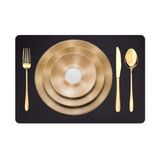 Kit 30 Pçs Jogo Americano Mesa Jantar Sala Restaurante Couro