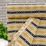 Manta Diamante Super King 100% Algodão 260x250 Listra Amarelo-preto
