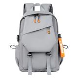 Mochila Bolsa Usb Notebook Oxford Impermeável Premium -cinza
