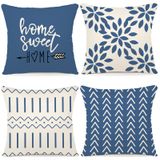 Capas De Travesseiro Ycoll Modern Sofa Decorative Linen 45x45cm, 4 Peças