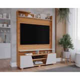 Home P/ Tv Até 55 Pol Master C/ 2 Prateleiras E Pés 135x183cm Nature/off White - Permóbili