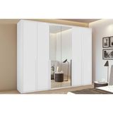Guarda Roupa Casal 6 Portas (1 C/ Espelho) E 6 Gavetas Imperatore Branco - Lopas
