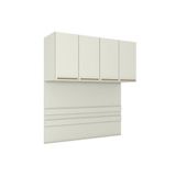 Modulado De Quarto Armário Ponte Aéreo Casal Mc11 Seletto C/ 4 Portas Areia - Henn