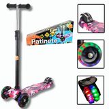 Patinete Infantil Flash Radical Camuflado 3 Rodas Luz Led