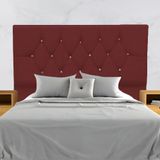 Cabeceira Para Cama Box Estofada Solteiro 90 Cm Suede Madri Bordô