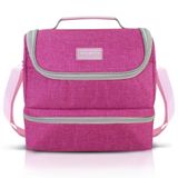 Bolsa Térmica C/ 2 Compartimentos Vibe Pink Cinza