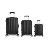 Kit Mala de Viagem ABS 3 Peças Adventure Fortt Preta - KMV01-PT