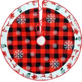 Saia Para Árvore Natal Temática Flocos De Neve Natalino 90cm