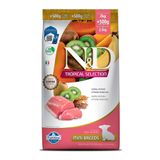 Ração Farmina N&amp;d Tropical Selection Cães Filhotes Raças Mini Suíno, Cereais E Frutas Tropicais 2kg+500g