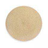 Jogo Americano Redondo De Plástico Creme 38cm