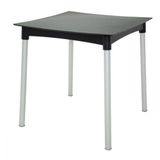 Mesa Tramontina Diana 70x70cm Preto Pernas de Alumínio