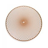 Jogo Americano Redondo De Plástico Mandala Rosê 38cm