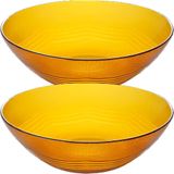 Kit 8 Tigela Sobremesa Pequena Bowl Âmber Em Vidro De 600ml