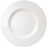 Jogo Prato Raso Jantar 6 Pessoas 6pçs Aba Larga Branco 28cm