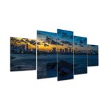 Kit Placas Decorativas 5 Peças 3D Borda Infinita Tokyo