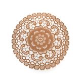 Jogo Americano Redondo De Plástico Flor Rosê 38cm
