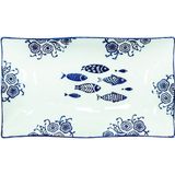 Kit 10 Petisqueiras Bowl Grande Travessa Peixe Oceano 550ml