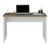 Mesa Escritorio Tampo Tamburato 120cm Olmo Branco Tok Arty