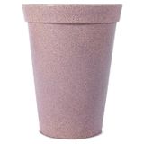 Vaso Decorativo Para Plantas Cônico Com Borda Atenas 45 Pedra