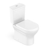 Kit Vaso Sanitário Com Caixa Acoplada E Assento Polipropileno Soft Close Nexo Roca Branco Brilhante Branco Brilhante