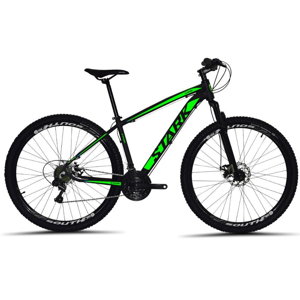 Bicicleta Aro 29 South Stark 24 Marchas Aluminio Freio A Disco - Preto+verde - 17