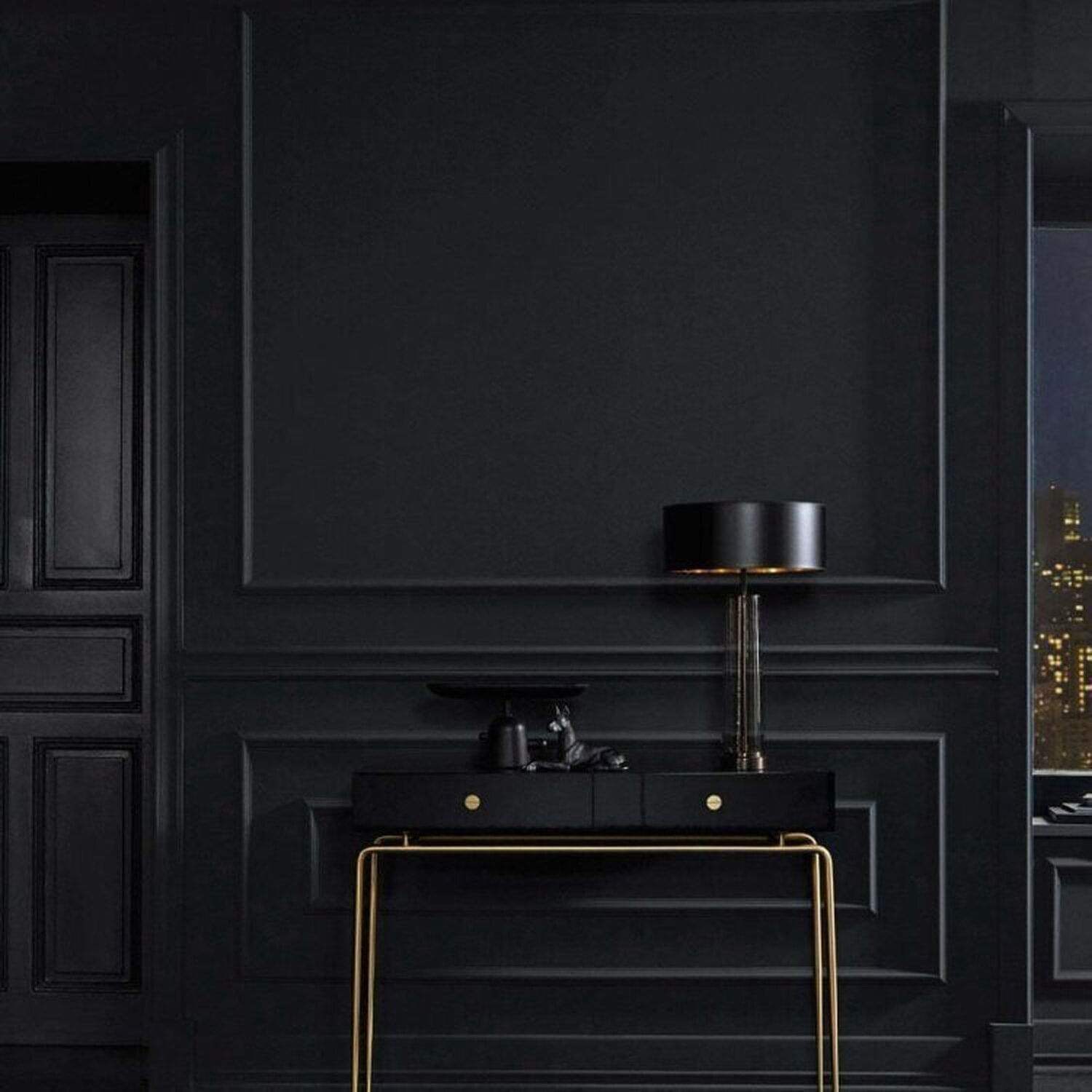 Kit Com 15 Barras Rodapé De Poliestireno Com Friso Mf7 18mm X 244cm X 7cm 36m Preto