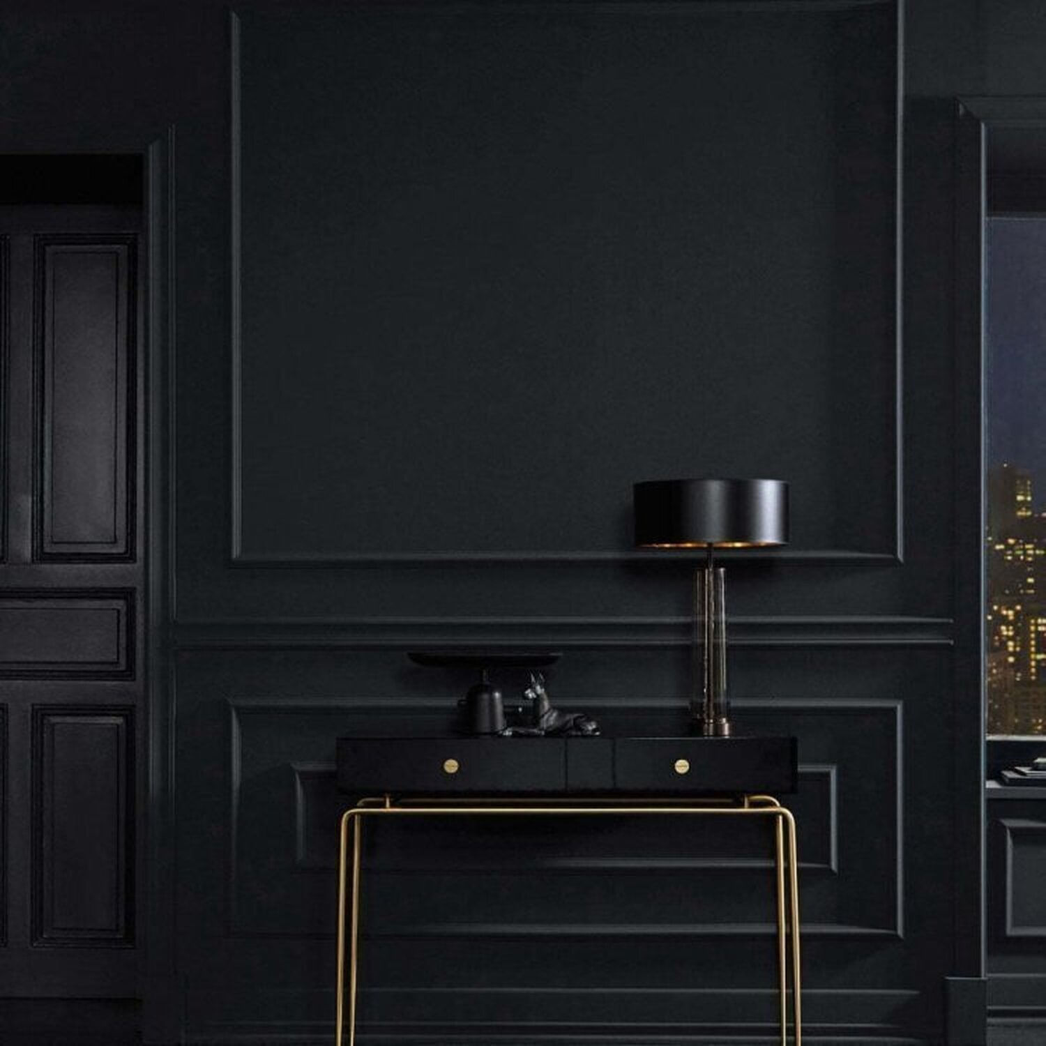 Kit Com 15 Barras Rodapé De Poliestireno 11cm X 18mm X 2.44m Frisado Mf11 Nmc 36m Preto