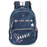 Mochila Azul De Costas Notebook Escolar Barbie Luxcel