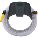 Mangueira Para Jardim 7/16 Transparente Trancada Suporte Co