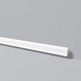Kit C/15 Barras Rodapé Gart De Poliestireno Fl3 17mmx6cm Metro Linear  36,6m Branco